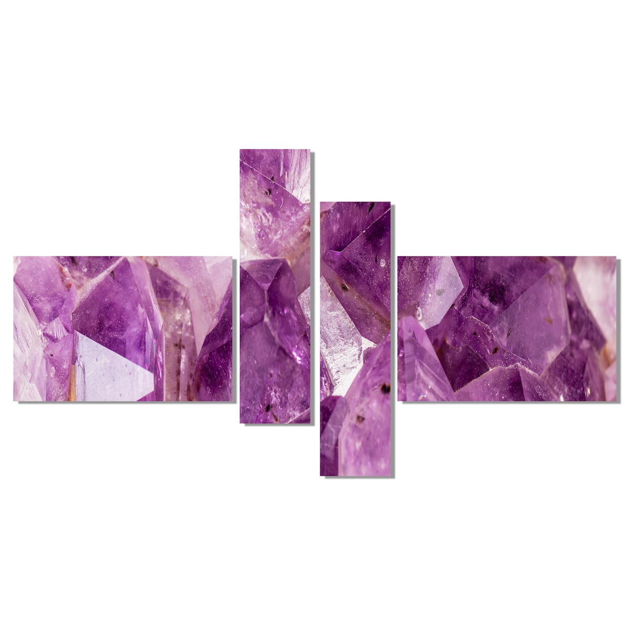 Designart - Purple Amethyst Macro - Abstract Canvas Wall Art Print